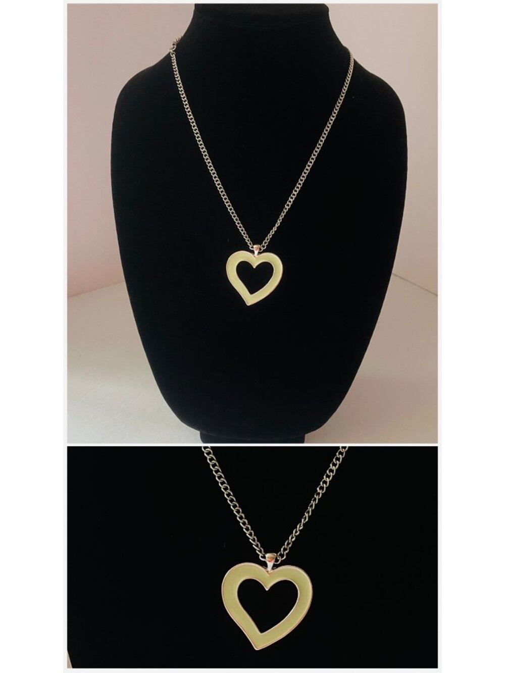 Limited Too Blue Enamel Heart Pendant Necklace Vintage Y2K Deadstock NLM Girls